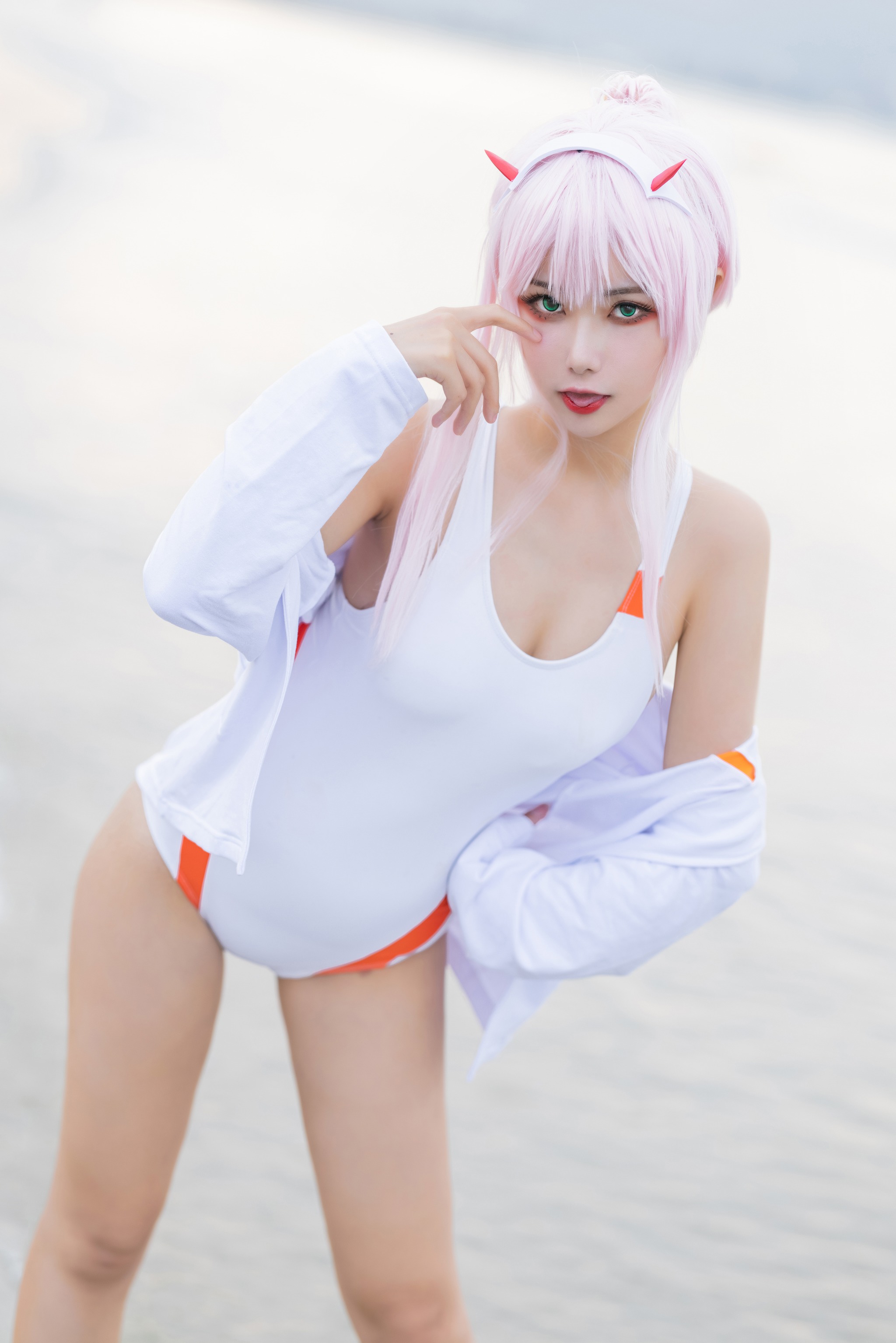 图片[1]-Momoko葵葵 – NO.038 DARLING in the FRANXX 02 泳装 兔女郎花嫁[61P]-XikXak
